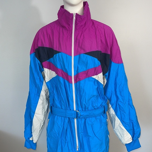 Vintage 80s 90s Neon One Piece Ski Suit Designed in Germany - Picture 2 of 15
